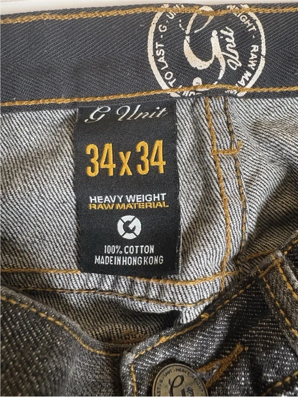 G-Unit Heavyweight Denim Jeans Mens 34x34 (measures 34x33